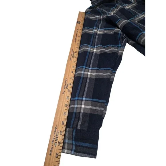 Carhartt Rugged Flex Relaxed Fit Long Sleeve Blue Plaid Flannel Shirt 2XL E1.8 - Picture 8 of 10